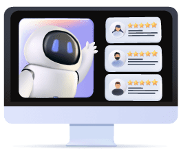 Icon of a AI helping gather reviews for a customer