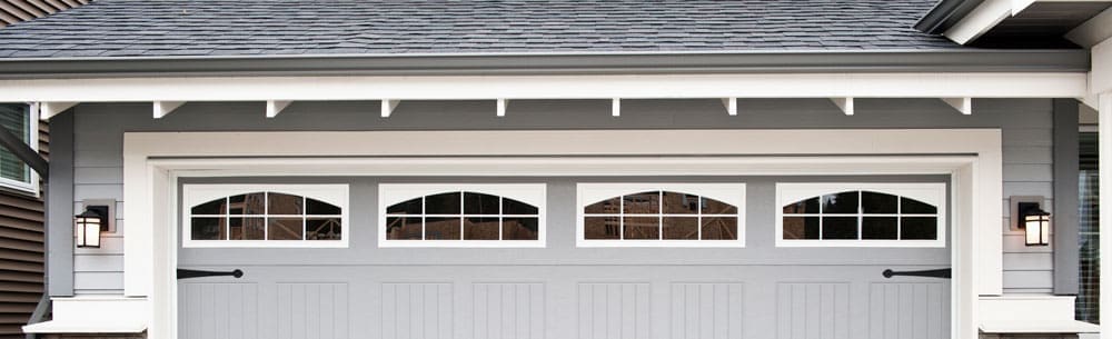 Garage-background close up image of a home with new siding