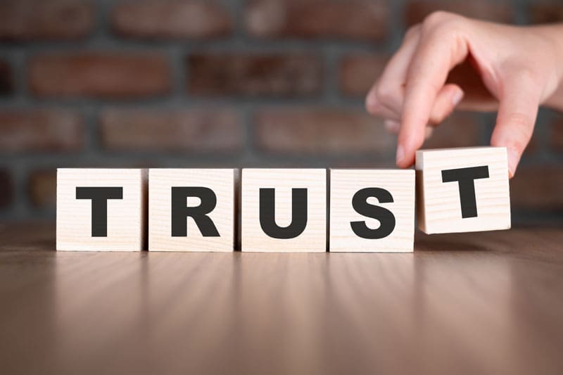 building blocks spelling Trust